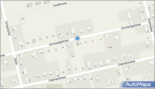 Smardzów, Szmaragdowa, 15, mapa Smardzów