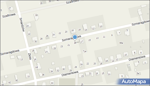 Smardzów, Szmaragdowa, 19, mapa Smardzów