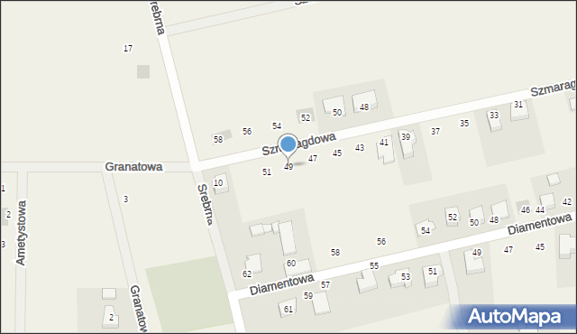 Smardzów, Szmaragdowa, 49, mapa Smardzów