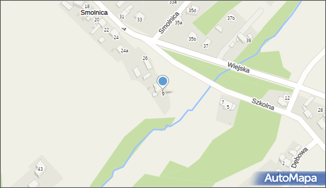 Smolnica, Szkolna, 9, mapa Smolnica