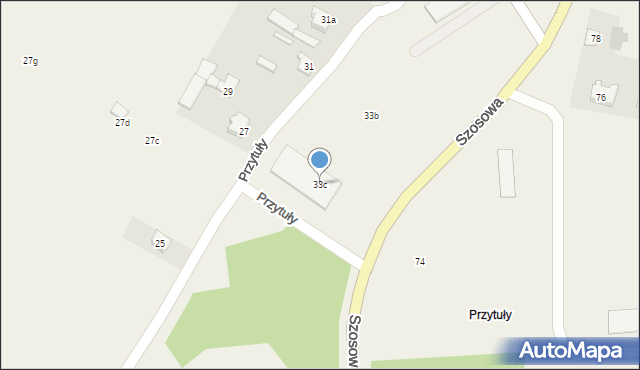 Śniadowo, Szosowa, 33c, mapa Śniadowo