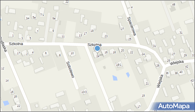Sobolewo, Szkolna, 14, mapa Sobolewo