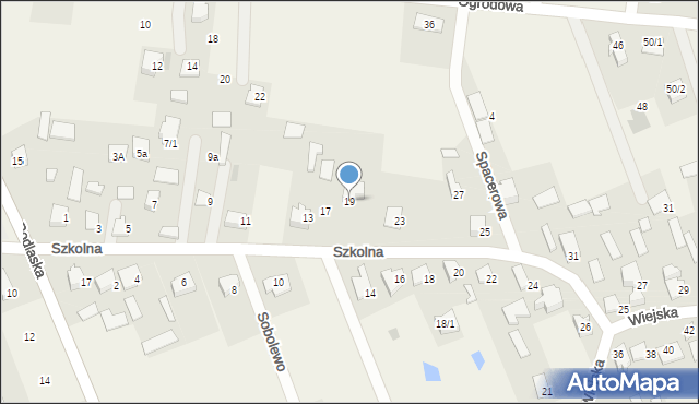 Sobolewo, Szkolna, 19, mapa Sobolewo