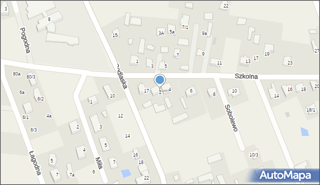 Sobolewo, Szkolna, 2, mapa Sobolewo