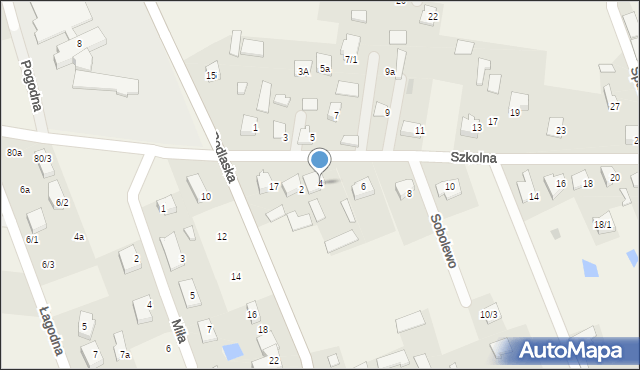 Sobolewo, Szkolna, 4, mapa Sobolewo