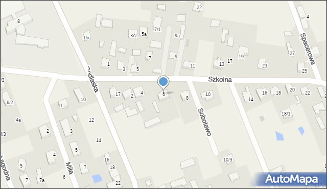 Sobolewo, Szkolna, 6, mapa Sobolewo