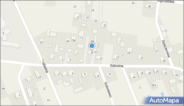 Sobolewo, Szkolna, 9, mapa Sobolewo