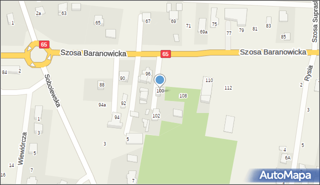 Sobolewo, Szosa Baranowicka, 104, mapa Sobolewo