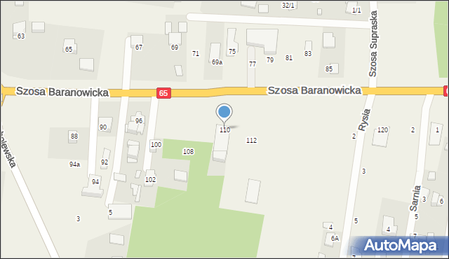 Sobolewo, Szosa Baranowicka, 110, mapa Sobolewo