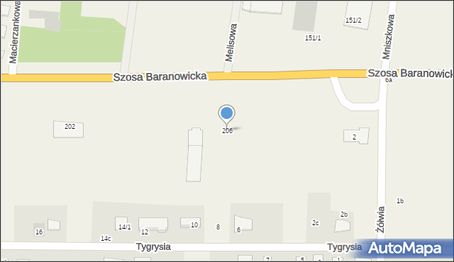 Sobolewo, Szosa Baranowicka, 206, mapa Sobolewo