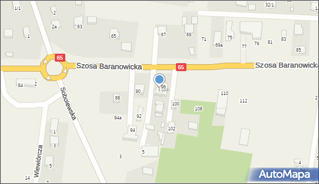 Sobolewo, Szosa Baranowicka, 98, mapa Sobolewo