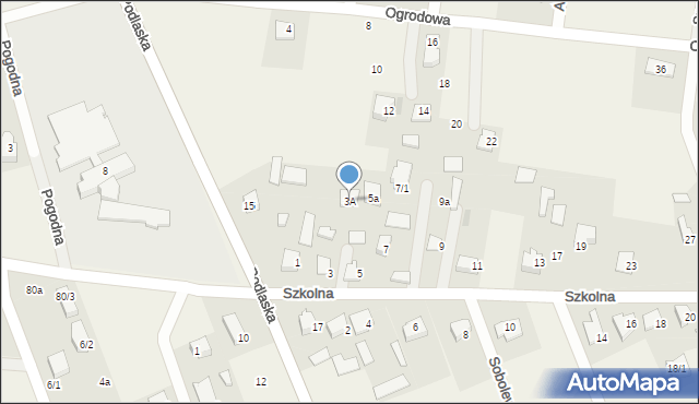 Sobolewo, Szkolna, 3A, mapa Sobolewo