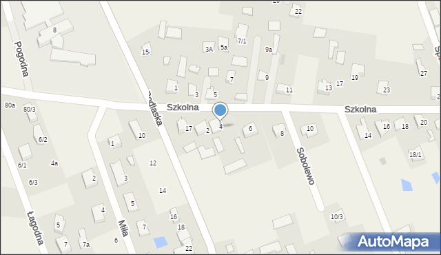 Sobolewo, Szkolna, 4, mapa Sobolewo