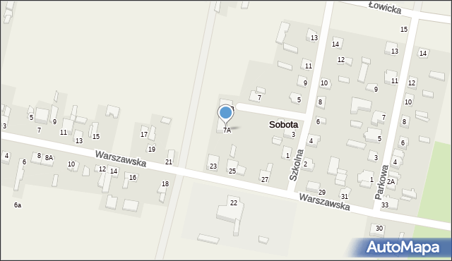 Sobota, Szkolna, 7A, mapa Sobota