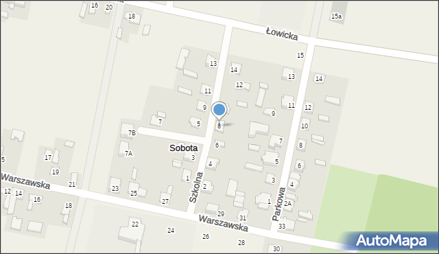 Sobota, Szkolna, 8, mapa Sobota