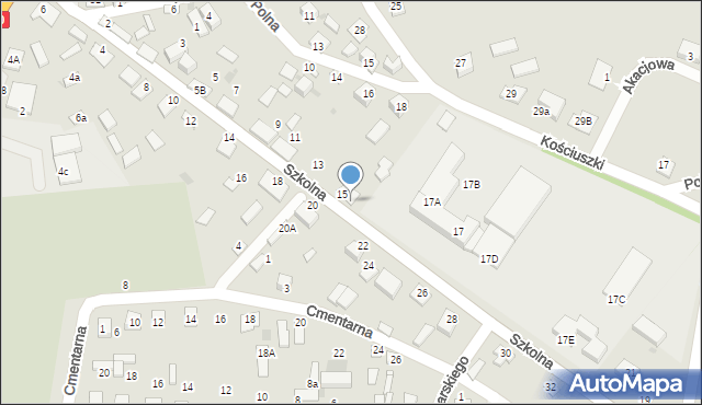 Sochocin, Szkolna, 15B, mapa Sochocin