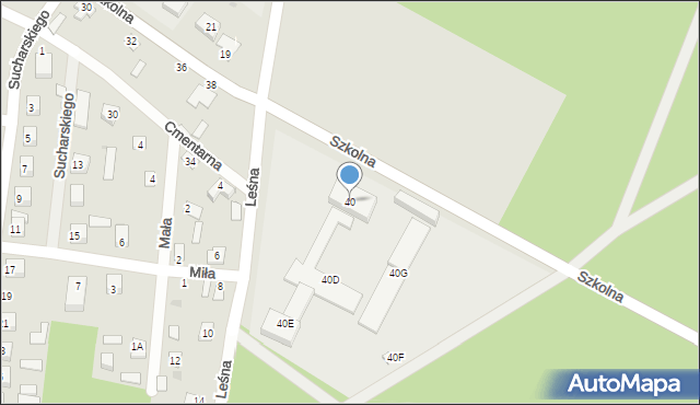 Sochocin, Szkolna, 40, mapa Sochocin