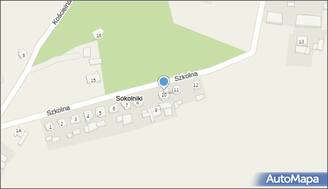 Sokolniki, Szkolna, 10, mapa Sokolniki