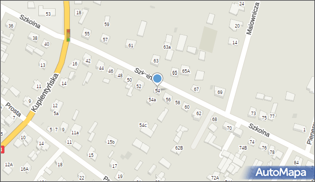 Sokołów Podlaski, Szkolna, 54, mapa Sokołów Podlaski