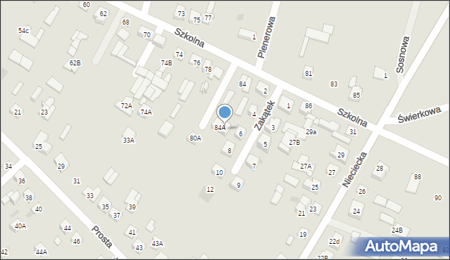 Sokołów Podlaski, Szkolna, 84B, mapa Sokołów Podlaski