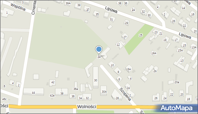 Sokołów Podlaski, Szopena, 14, mapa Sokołów Podlaski