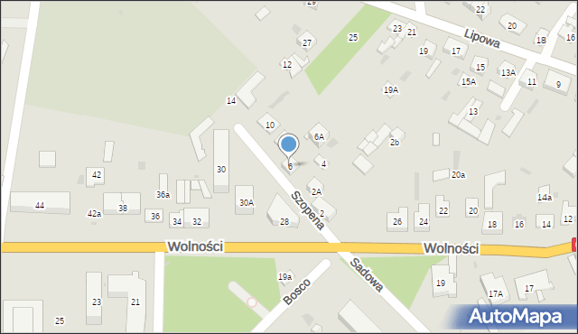 Sokołów Podlaski, Szopena, 6, mapa Sokołów Podlaski