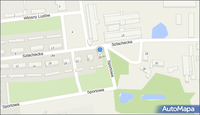 Sokołowo, Szlachecka, 24, mapa Sokołowo