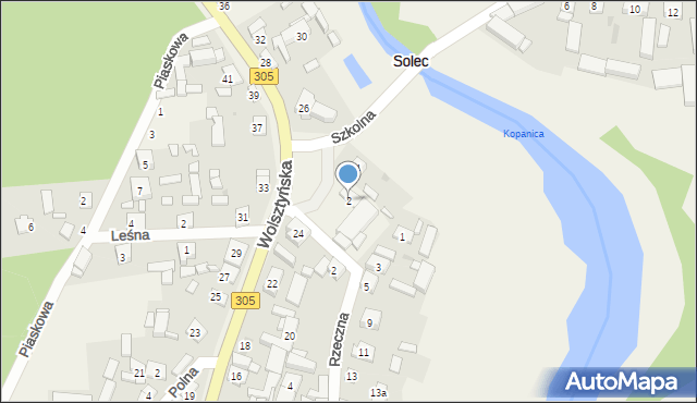 Solec, Szkolna, 2, mapa Solec