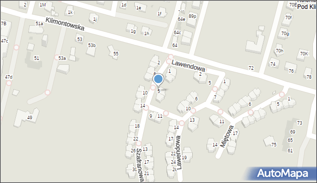 Sosnowiec, Szafranowa, 5, mapa Sosnowca