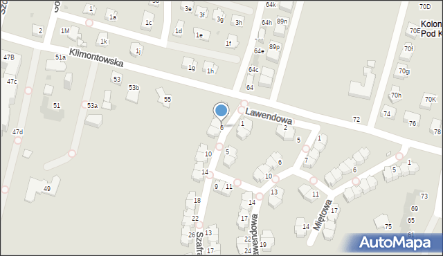 Sosnowiec, Szafranowa, 6, mapa Sosnowca