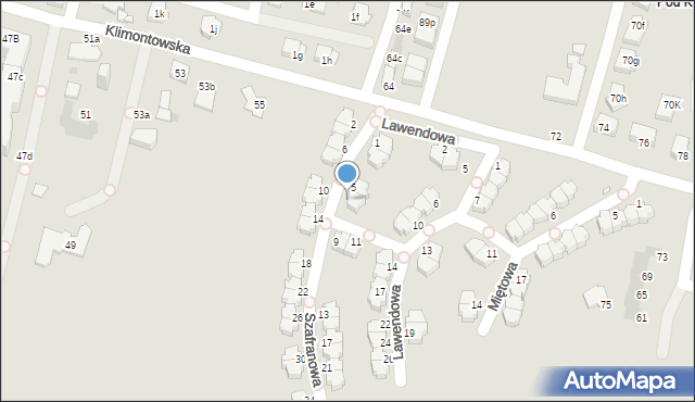 Sosnowiec, Szafranowa, 7, mapa Sosnowca