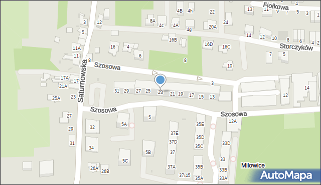 Sosnowiec, Szosowa, 23, mapa Sosnowca