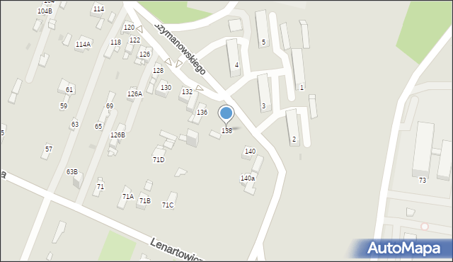Sosnowiec, Szymanowskiego Karola, 138, mapa Sosnowca