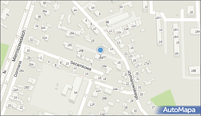 Sosnowiec, Szymanowskiego Karola, 16A, mapa Sosnowca