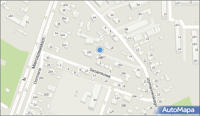 Sosnowiec, Szymanowskiego Karola, 16B, mapa Sosnowca