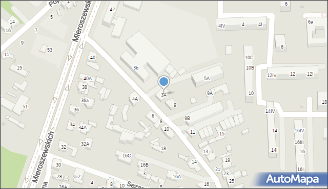 Sosnowiec, Szymanowskiego Karola, 3A, mapa Sosnowca