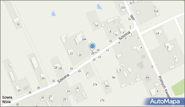 Sowia Wola, Szkolna, 18, mapa Sowia Wola