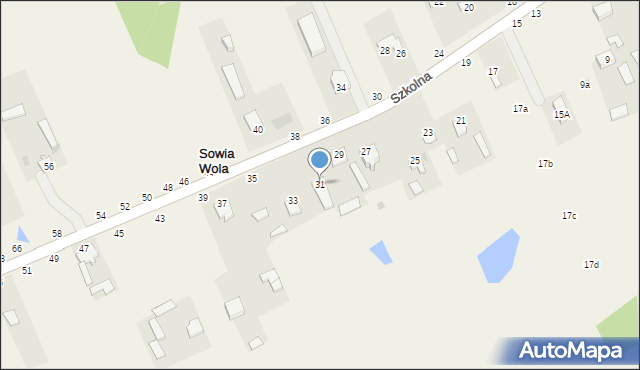 Sowia Wola, Szkolna, 31, mapa Sowia Wola
