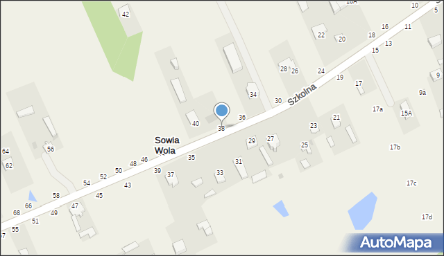 Sowia Wola, Szkolna, 38, mapa Sowia Wola