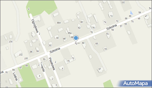 Sowia Wola, Szkolna, 71, mapa Sowia Wola