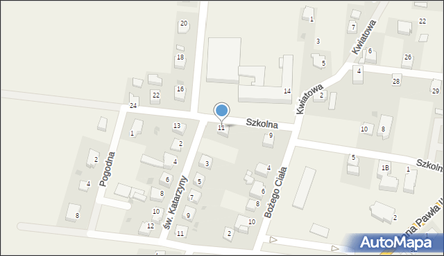 Spytkowice, Szkolna, 11, mapa Spytkowice