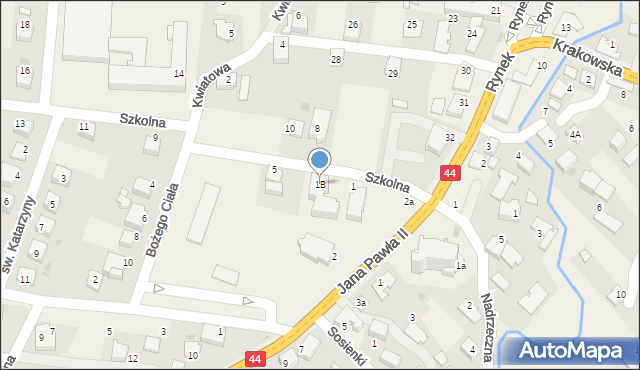 Spytkowice, Szkolna, 1B, mapa Spytkowice