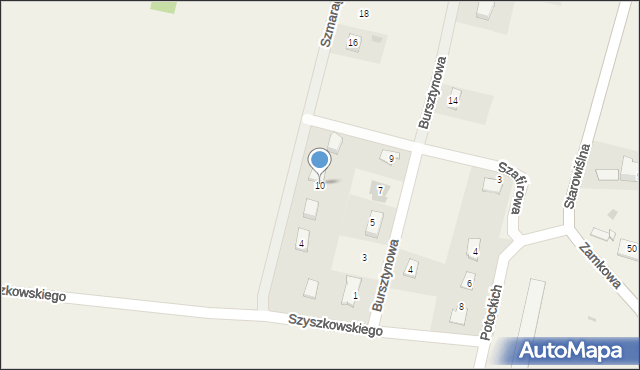 Spytkowice, Szmaragdowa, 10, mapa Spytkowice