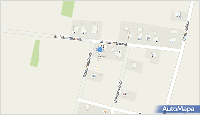 Spytkowice, Szmaragdowa, 20, mapa Spytkowice