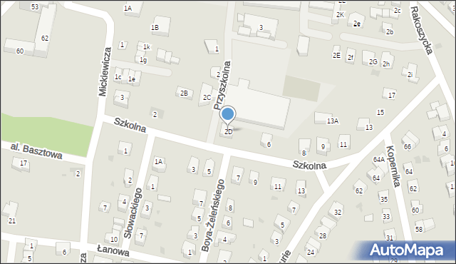 Środa Śląska, Szkolna, 2D, mapa Środa Śląska