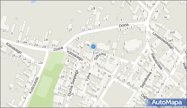 Środa Wielkopolska, Szkolna, 3, mapa Środa Wielkopolska