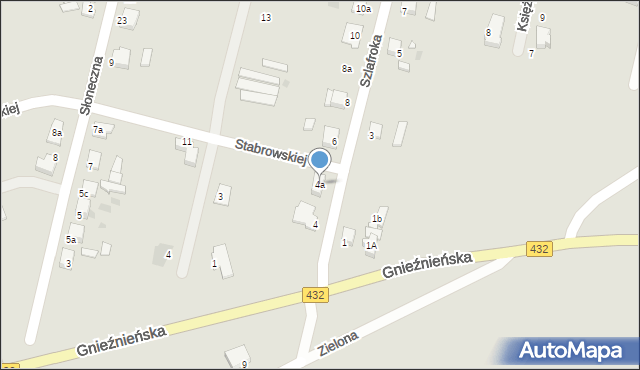 Środa Wielkopolska, Szlafroka, 4a, mapa Środa Wielkopolska