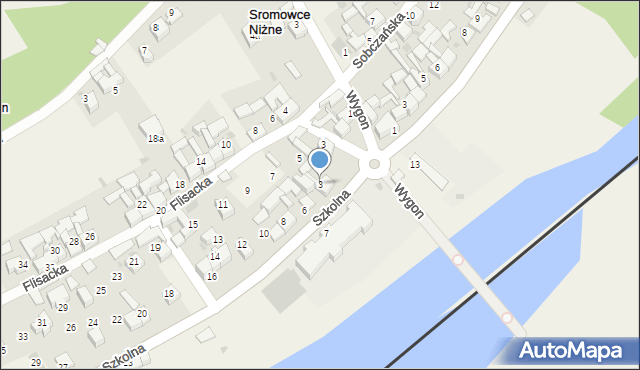 Sromowce Niżne, Szkolna, 3, mapa Sromowce Niżne