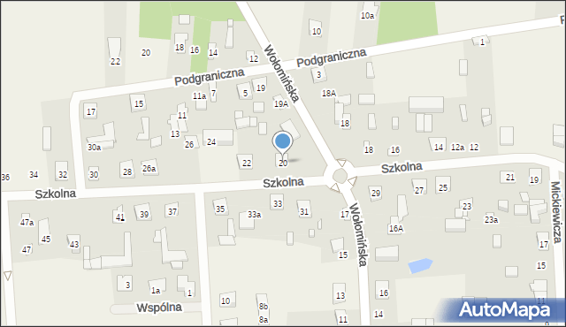 Stanisławów, Szkolna, 20, mapa Stanisławów