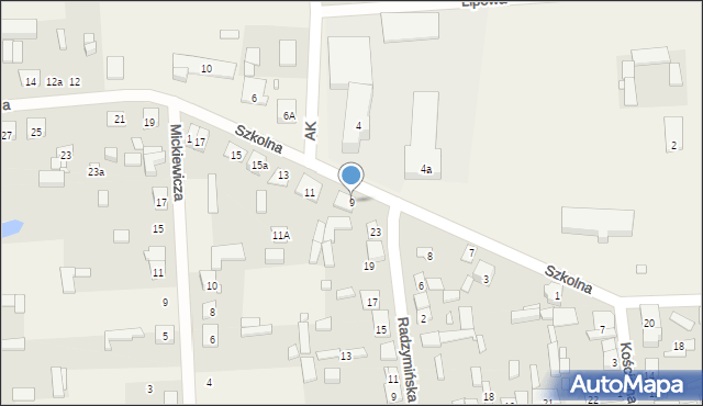 Stanisławów, Szkolna, 9, mapa Stanisławów